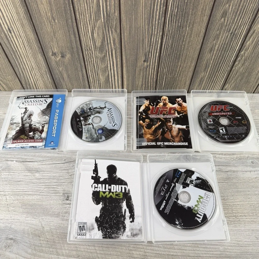 PS3 Game Bundle Call Of Duty, UFC 2009 Assassin's Creed III  Tested Lot Of 3